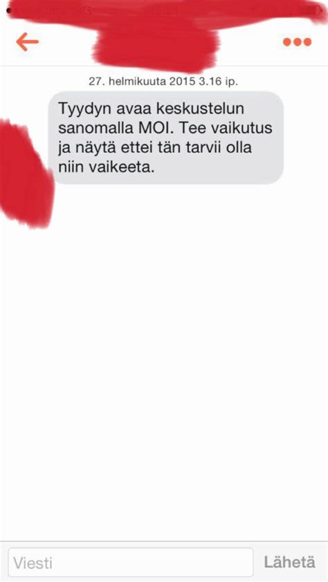 tinder avaus|Täydellinen keskustelunavaus vai Tinderin parhaat